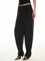 Contrast Stitch Cuff Pants