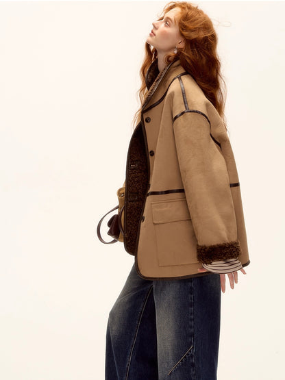 Reversible Suede Shearling Jacket