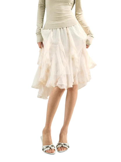 Draped Asymmetrical Skirt