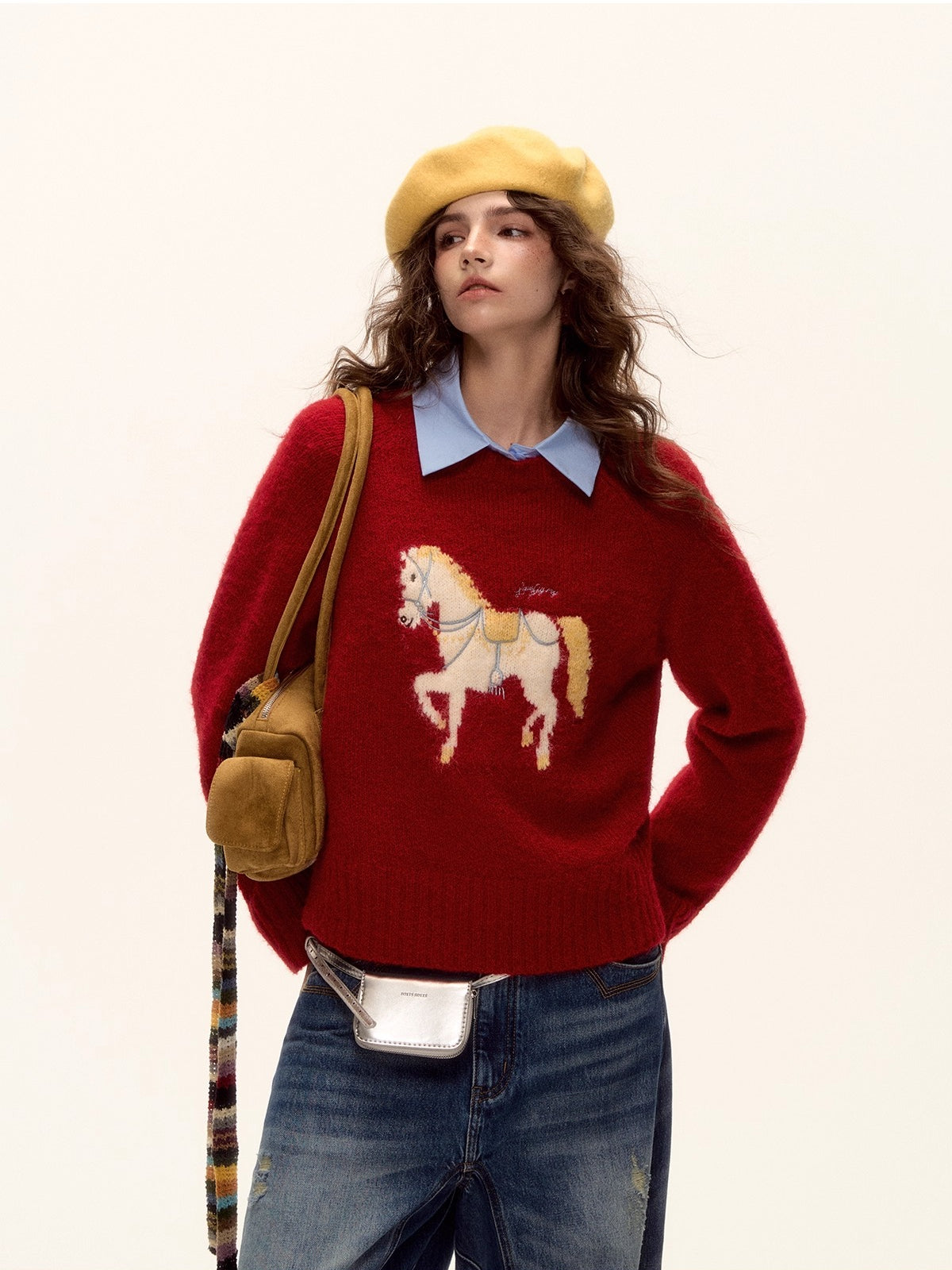Playful Pony Embroidered Sweater