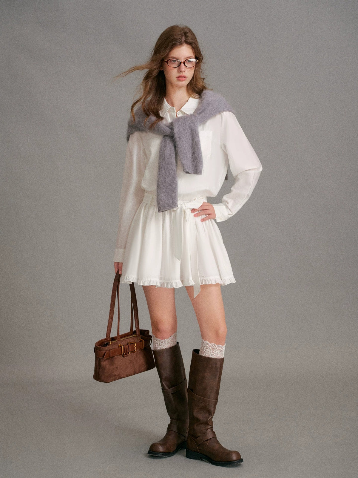 Ruffle Waist Polo Dress