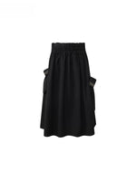 Double Ruffle Waist Cargo Skirt