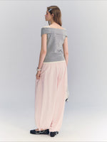 Contrast Off Shoulder Tee