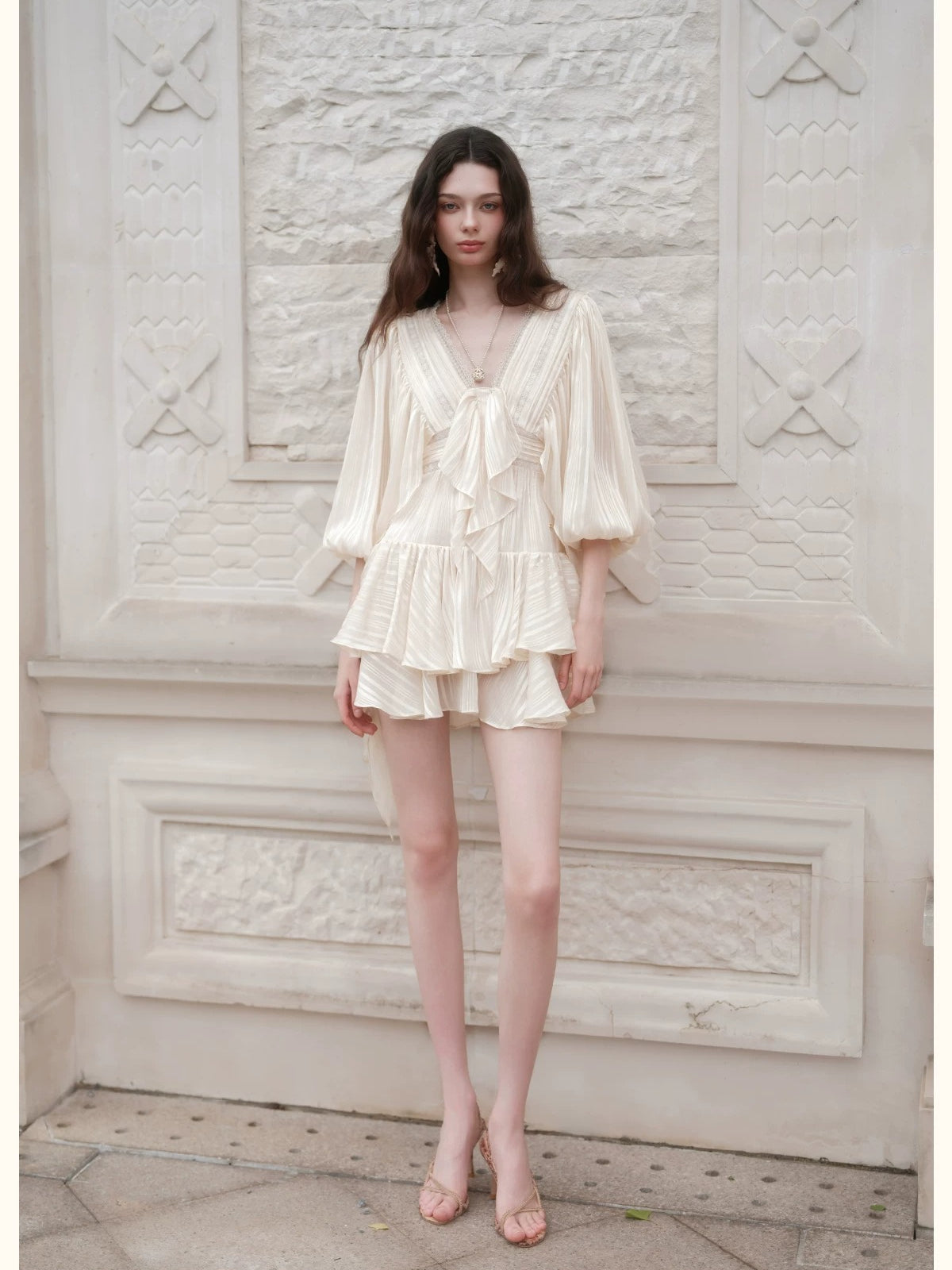 Romantic Ruffle Sleeve Dress