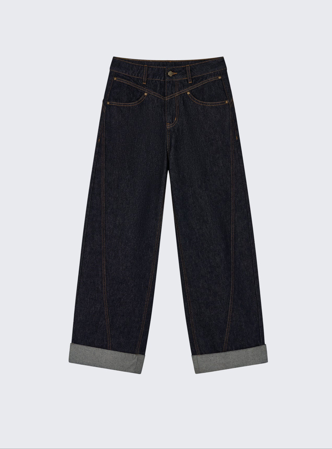 Structured Vintage-Dyed Jeans