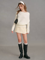 Cashmere Wool Lace Layered Sweater Set