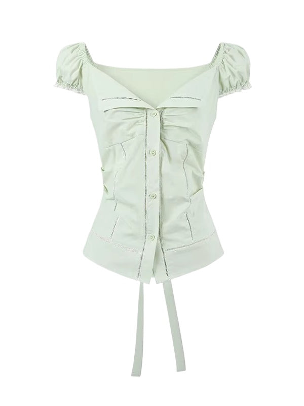Polka Dot Tie Blouse