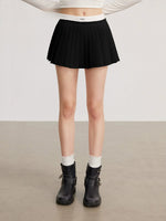 Pleated Mock-Layer Skirt