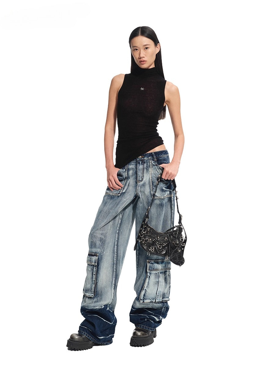 Volcano Cargo Wide-Leg Jeans
