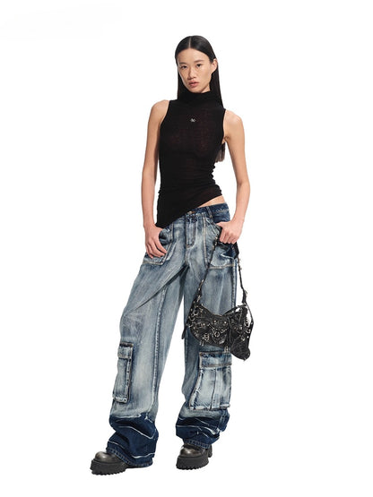 Volcano Cargo Wide-Leg Jeans
