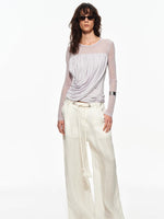 Ruched Lyocell Top