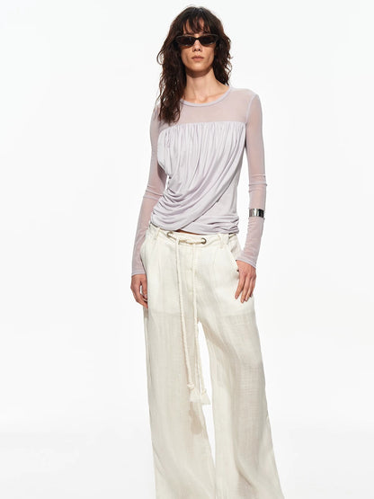 Ruched Lyocell Top