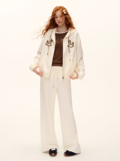 Pony Beaded Hoodie Set