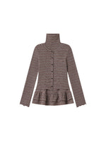 Ruffle Layered-Look Mock-Neck Top