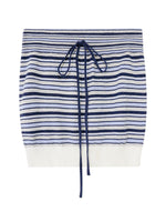 Striped Hooded Cardigan Bandeau Knit Set