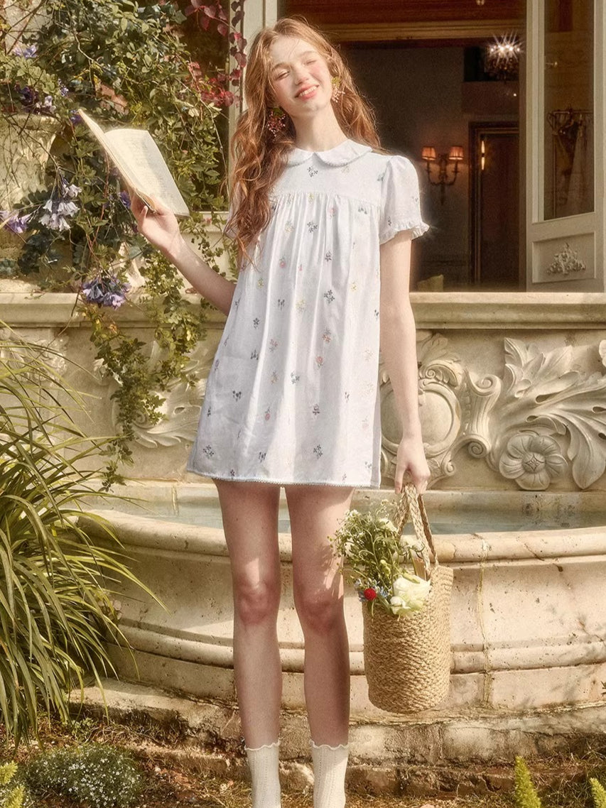 Linen Embroidered Three-Piece Set