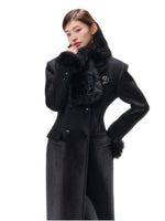 Tailored Hourglass Wool-Blend Double-Faced Overcoat