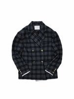 Vintage Plaid Oversized Wool Blazer