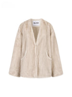 Ombre Faux Fur Pocket Coat