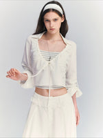 Lace Detail V-neck Set