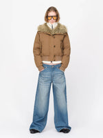 Vintage Washed Straight Leg Jeans