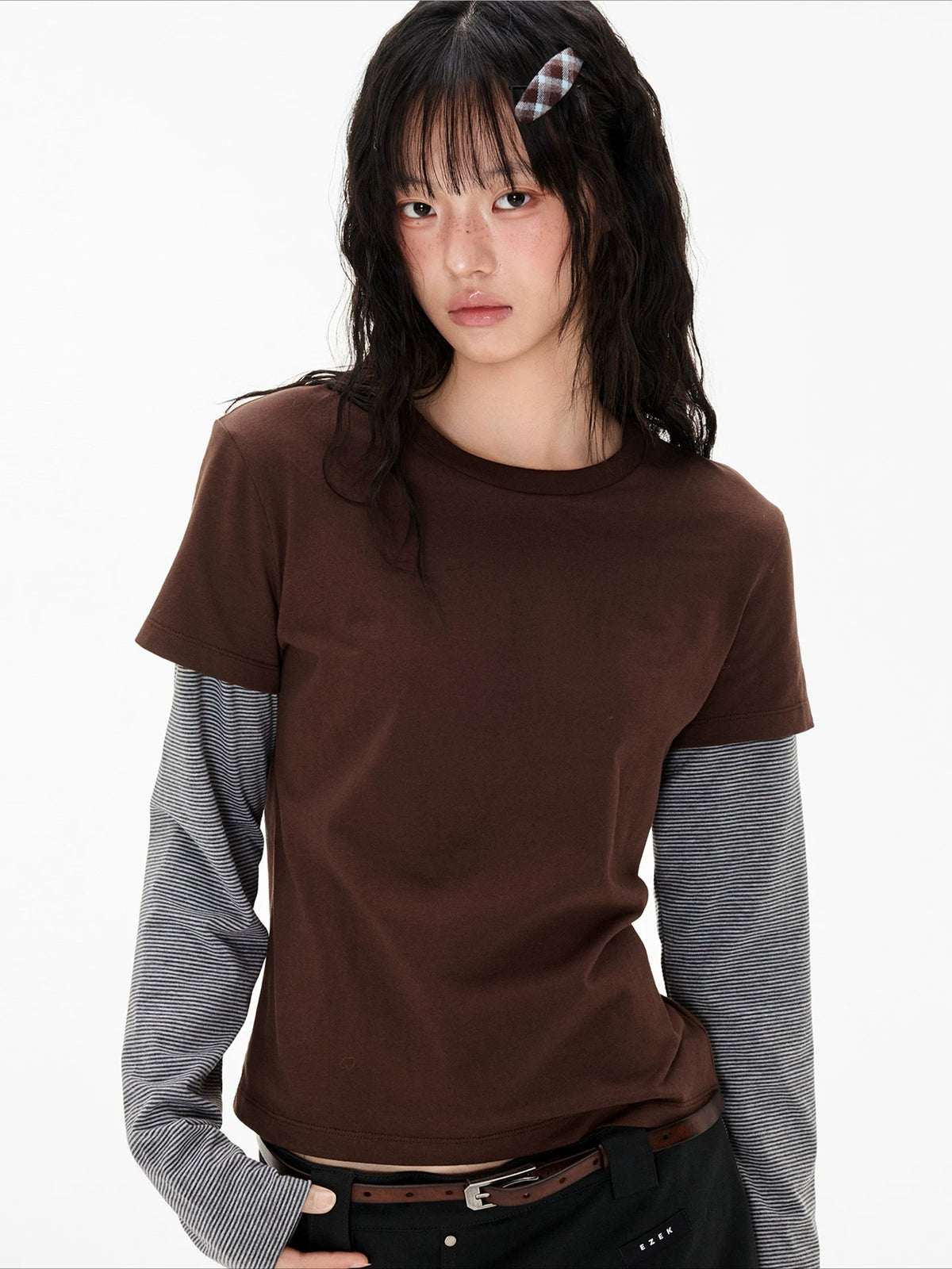 Faux Layered Stripe Tee