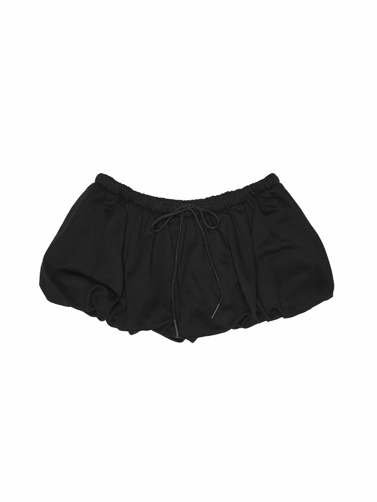 Solid Color Sweatshirt Fabric Drawstring 3D Tulip Skirt
