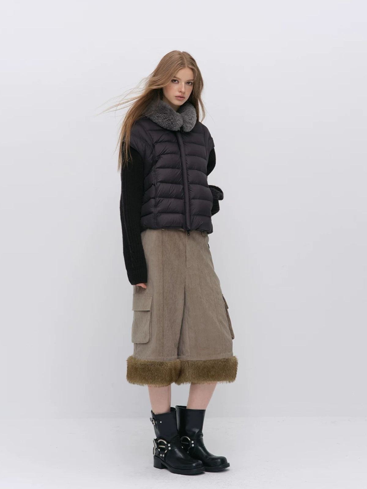 Detachable Sleeve Down Puffer Jacket