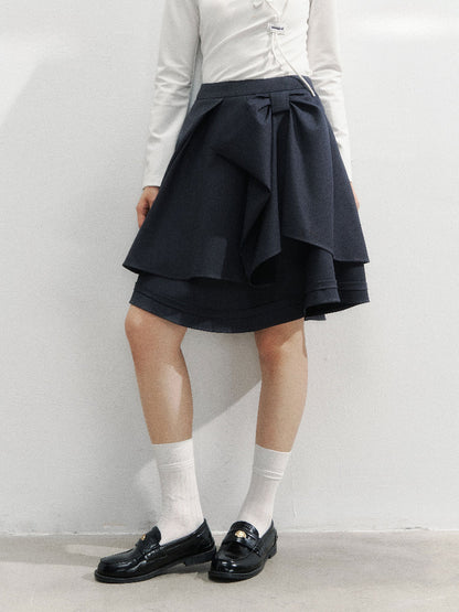 Structural Bow Mini Skirt