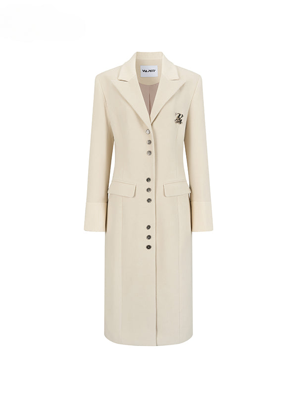 Long Woolen Blazer Coat