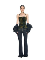 Camo Plush Halter Top