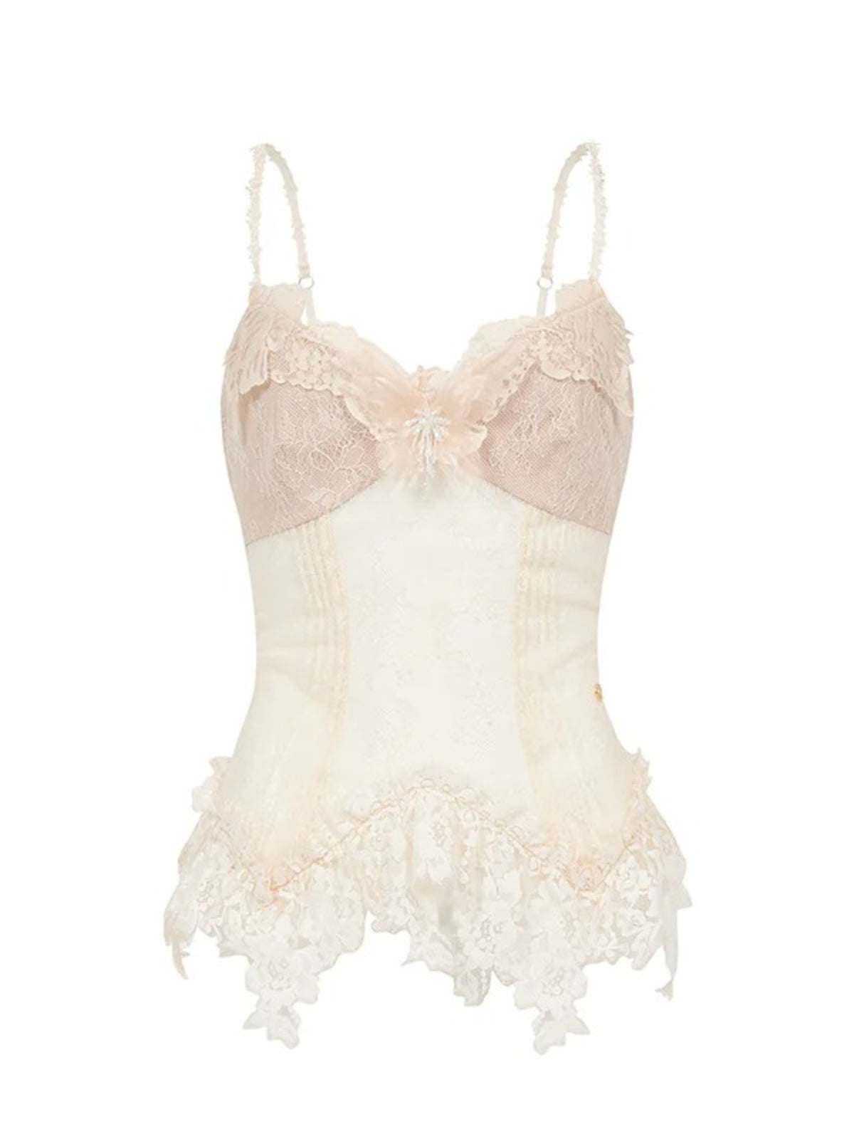 Sheer Lace V-Neck Cami Top