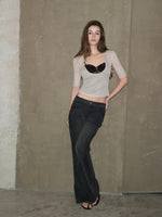 U-Neck Contrast Top