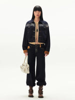 Airy Denim-Yarn Gradient Knit Cardigan