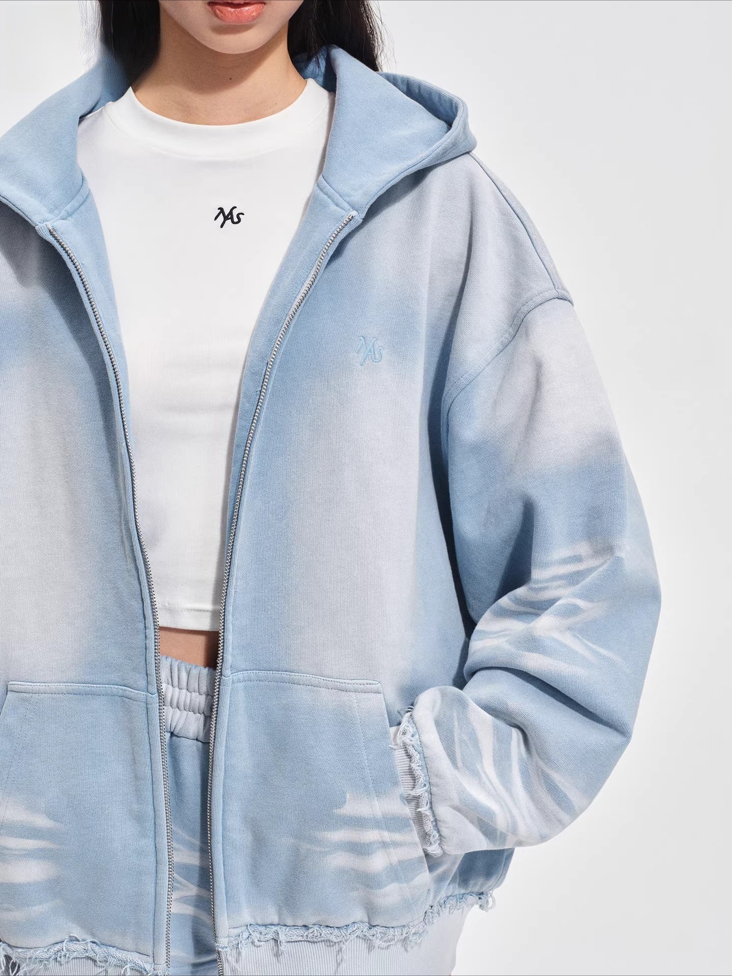 Equestrian Blue Oversized Hoodie