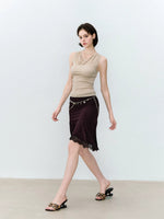 Draped Knit Tank Top