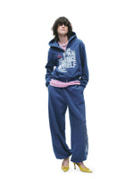 Distressed Print Hoodie Pants Set