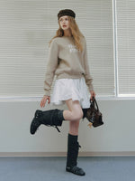 Ballet Eyelet Lace A-Line Mini Skirt