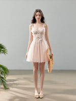 Floral Lace Tulle Slip Dress