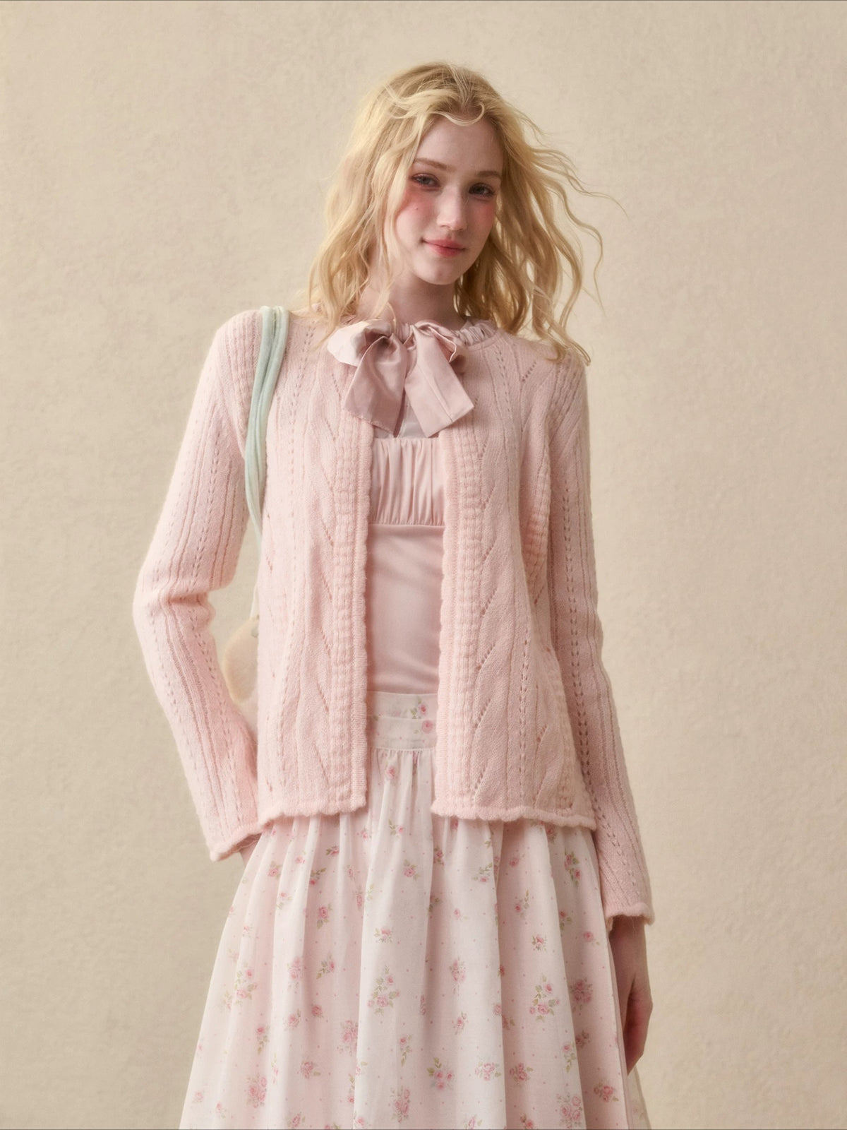 Ribbon Knit Cardigan