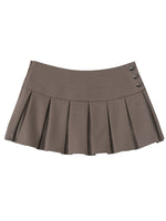 Pleated College A-Line Skirt