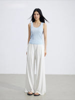 Lace Draped Wide-Leg Pants Set