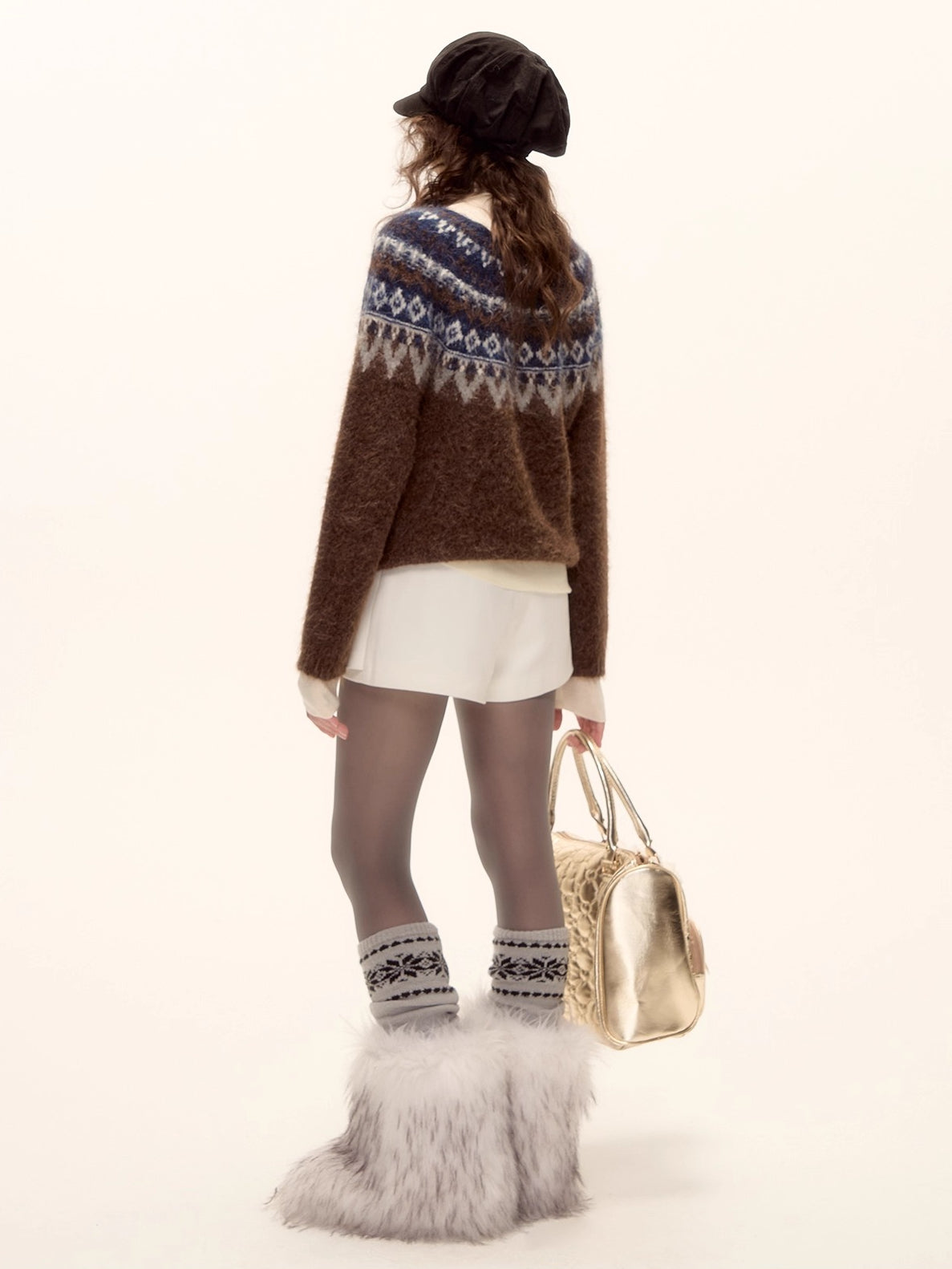 Belted Mohair Pleated Skort