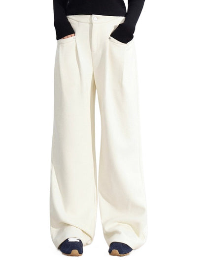 Chenille Fleece Wide-Leg Pants