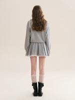 Lace Trim Sweatshirt Dress