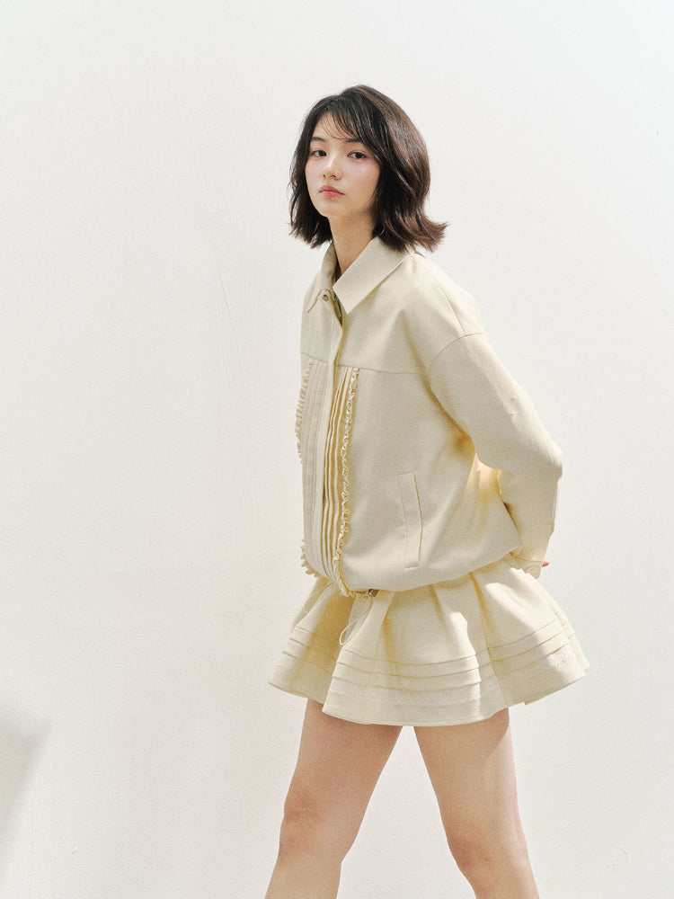 Versatile Pleated Puff Skirt