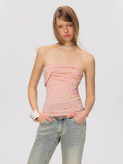 Crystal Twist Bandeau Top