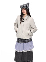 Korean Wool Blend Short Coat