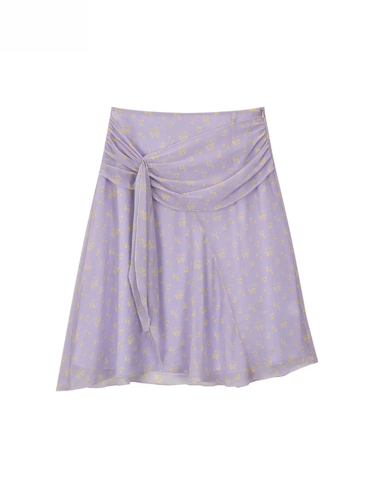 Summer Iris Chiffon Skirt