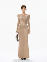Asymmetric Mesh Knot Mermaid Dress